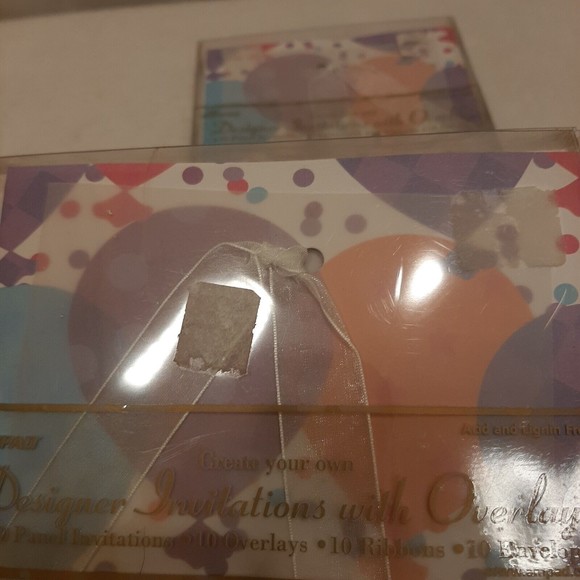 Balloons Printable 20 Designer Invitations Kit Overlays AMPAD 2 Packs of 10 NIP - Picture 8 of 8